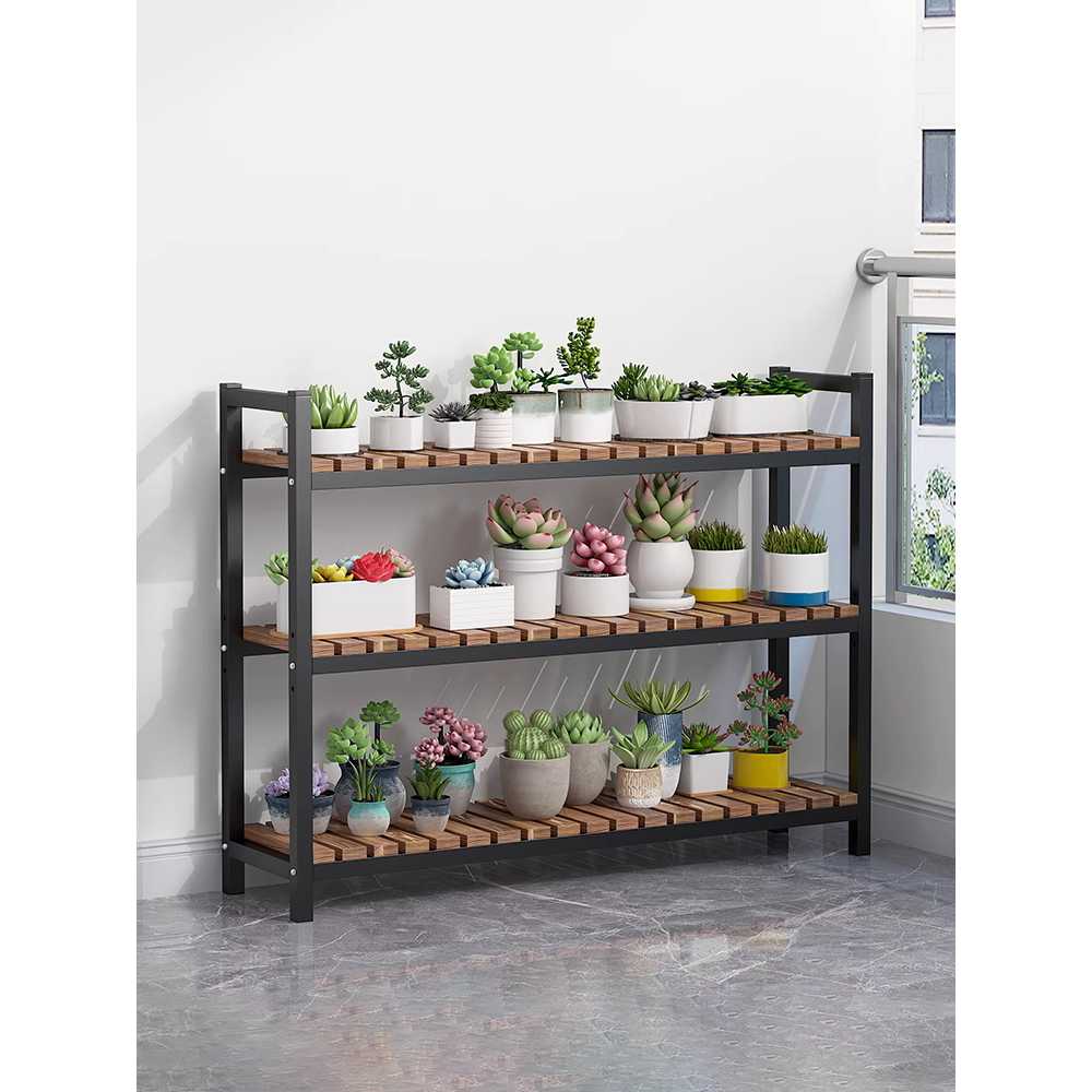 3단 철제 화분대 다육이 화분 거치대 다이 선반 3단 60x20cm 조절가능 - 상품 이미지