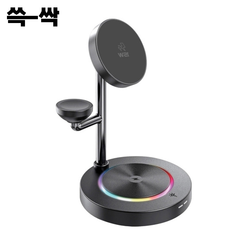 쓱싹 3in1 맥세이프 무선 충전 거치대 갤럭시 애플 MF30W - 상세 이미지 3