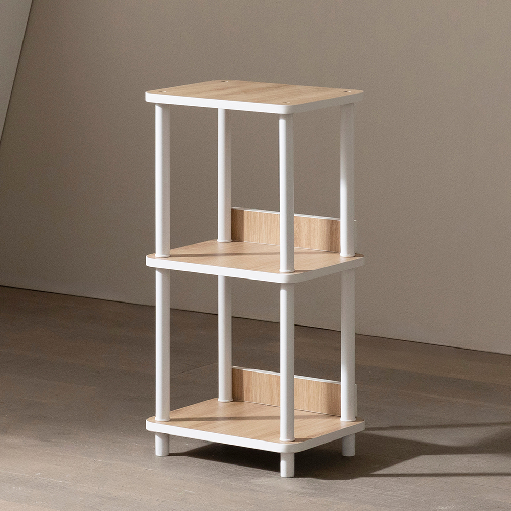 E0등급 베르디 거실 선반 진열장 400x300x785mm, 3단, 내추럴우드 - 상세 이미지 3
