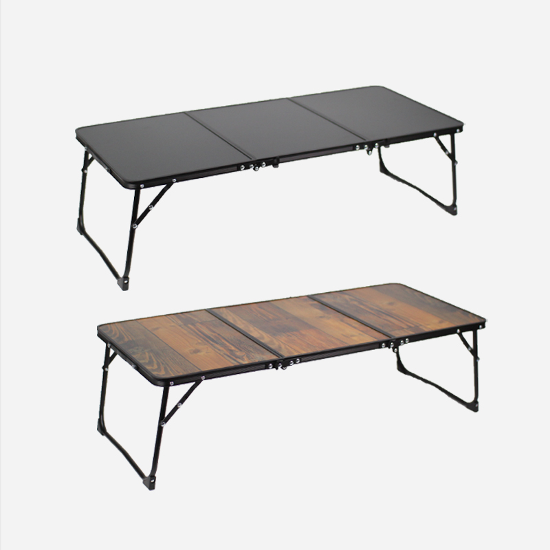 KOOLMAN 쿨맨 캠핑테이블 3단 접이식 좌식 알루미늄 경량 92cm 빈티지블랙