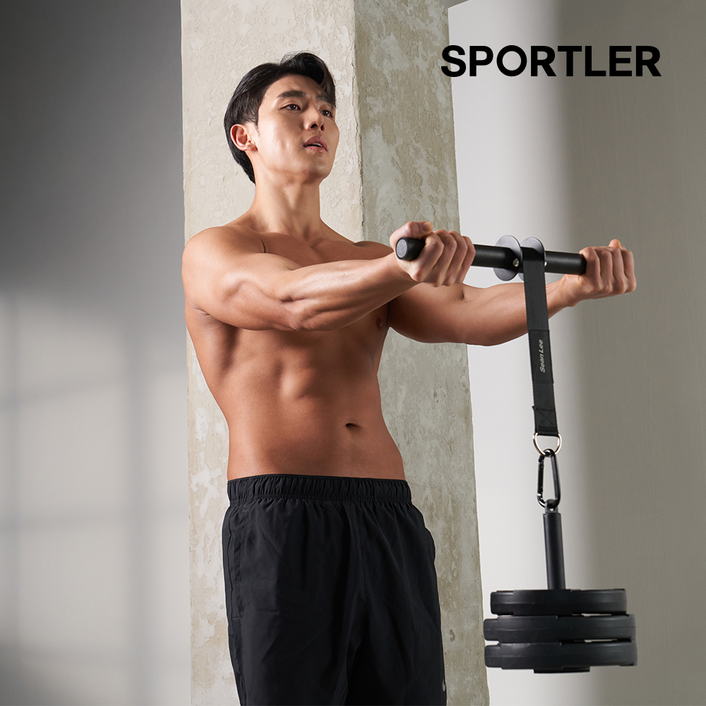 스포틀러 블랙원판 1kg 2개 세트 저중량 홈트 단계별 25mm 바벨 덤벨 헬스 원판 이미지 8