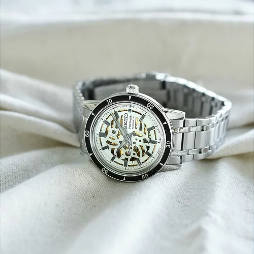 세이코 SEIKO 프레사지 오토매틱 오픈하트 화이트 SARY255 남성 손목 드레스 시계 - 상세 이미지 4
