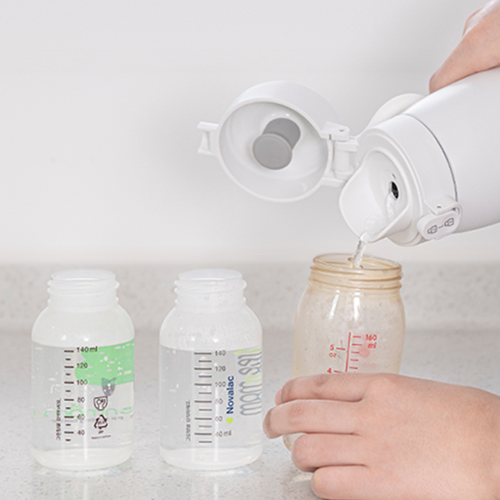 아가드 휴대용 무선 분유포트 500ml 가열 보온병 보온포트 텀블러