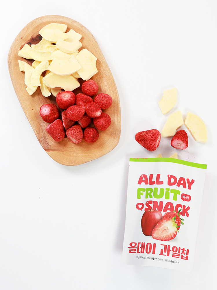 퓨어잇 올데이 동결건조 과일칩 사과딸기칩 과일100%