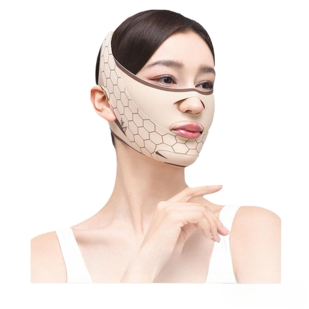벌집형 페이스밴드 자면서 붓기빼는 얼굴 리프팅밴드 1 + 1 팔자주름 리프팅밴드 - 상품 이미지