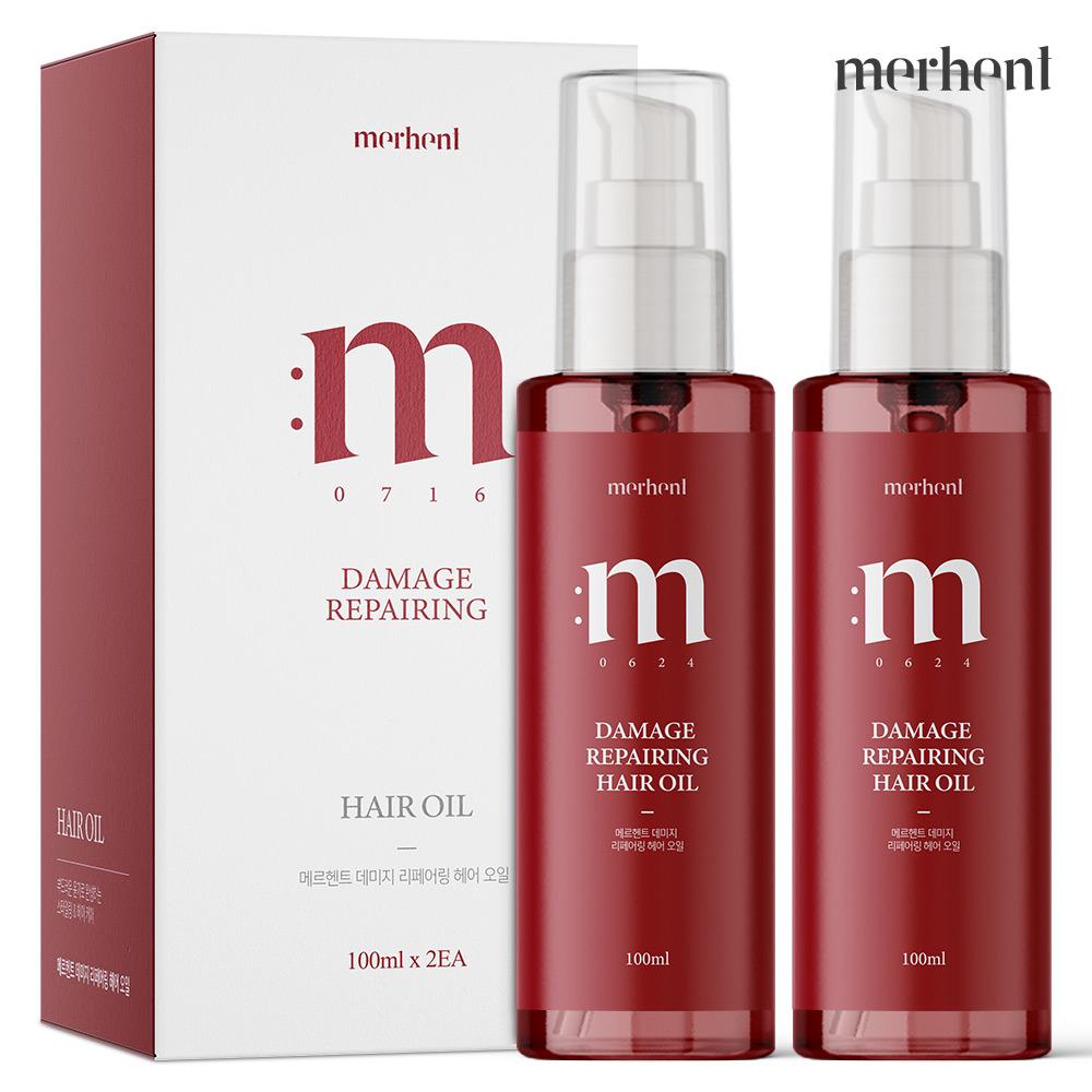 1+1 메르헨트 아르간 오일 헤어 에센스 100ml 컬링 컬크림 파마 볼륨 수분 머리