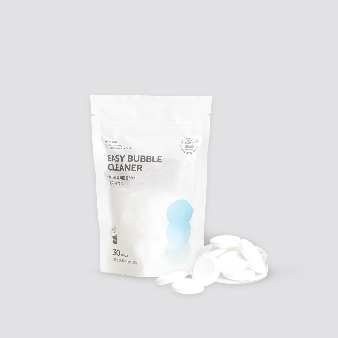 이지톡톡 버블클리너 대용량 파우치(30정) 텀블러세척 커피포트 분유포트 레몬세척 1종세척제 발포세정제