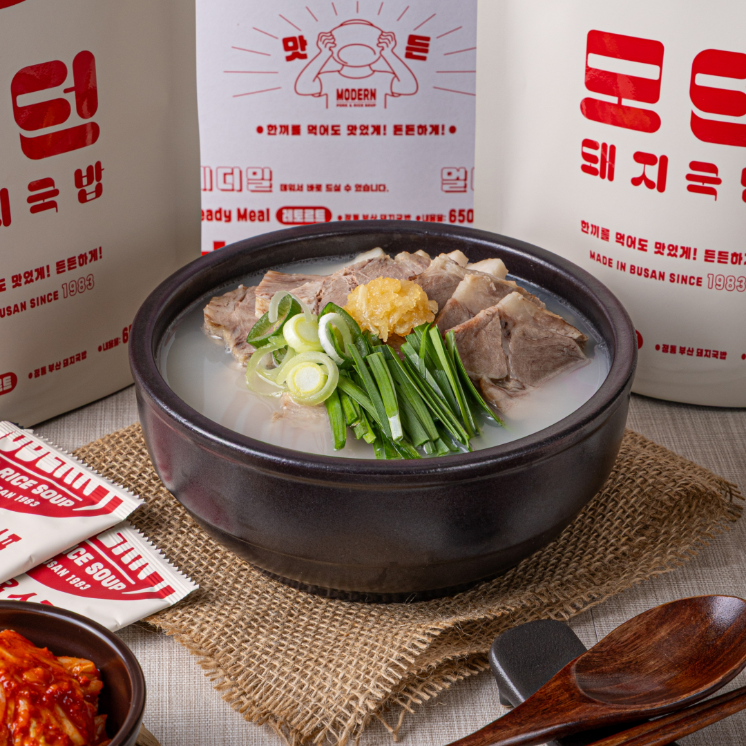 12팩 부산 모던돼지국밥 40년전통 맛집 간편식 밀키트 택배650g 12개 - 상세 이미지 3