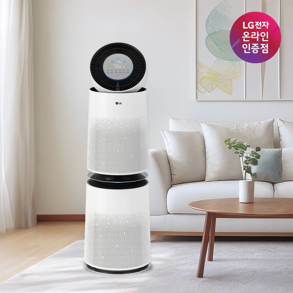 [혜택가 72만원대]  LG 퓨리케어 360도 공기청정기 AS285DWWC 클린부스터/AI맞춤운전
