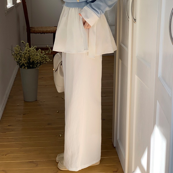 랩 프릴 스커트 레이어드 와이드 팬츠 세트 ps5065