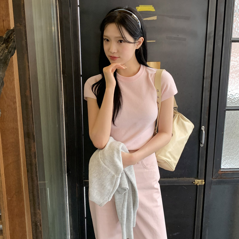 디아르 라운드넥 캡소매 소프트 반팔 티셔츠 ts4335 - 상세 이미지 3
