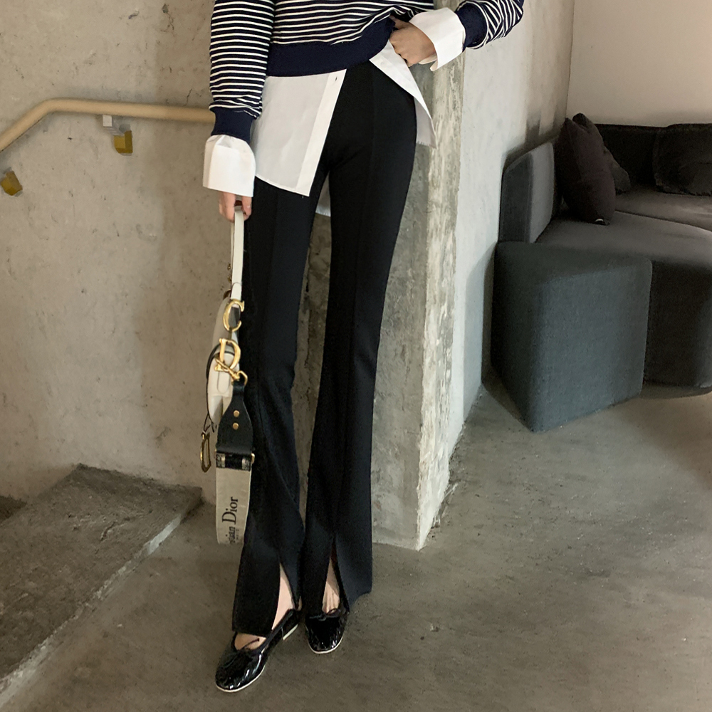 레이티아 밑단 컷팅 슬랙스 - 상세 이미지 5