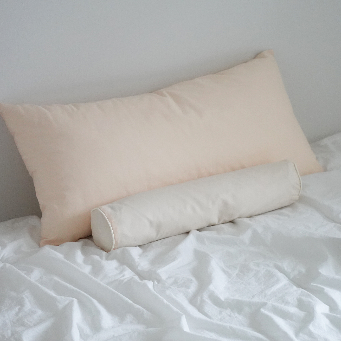 플러스 경추베개  경추 목베개 목디스크 일자목 거북목베개 백토 크림베이지