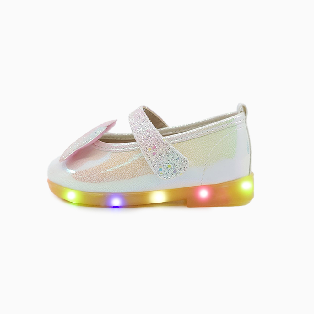 베이비솔 여아구두 유아 구두 아기 메리제인 LED 신발 샤이니리본 - 상세 이미지 5