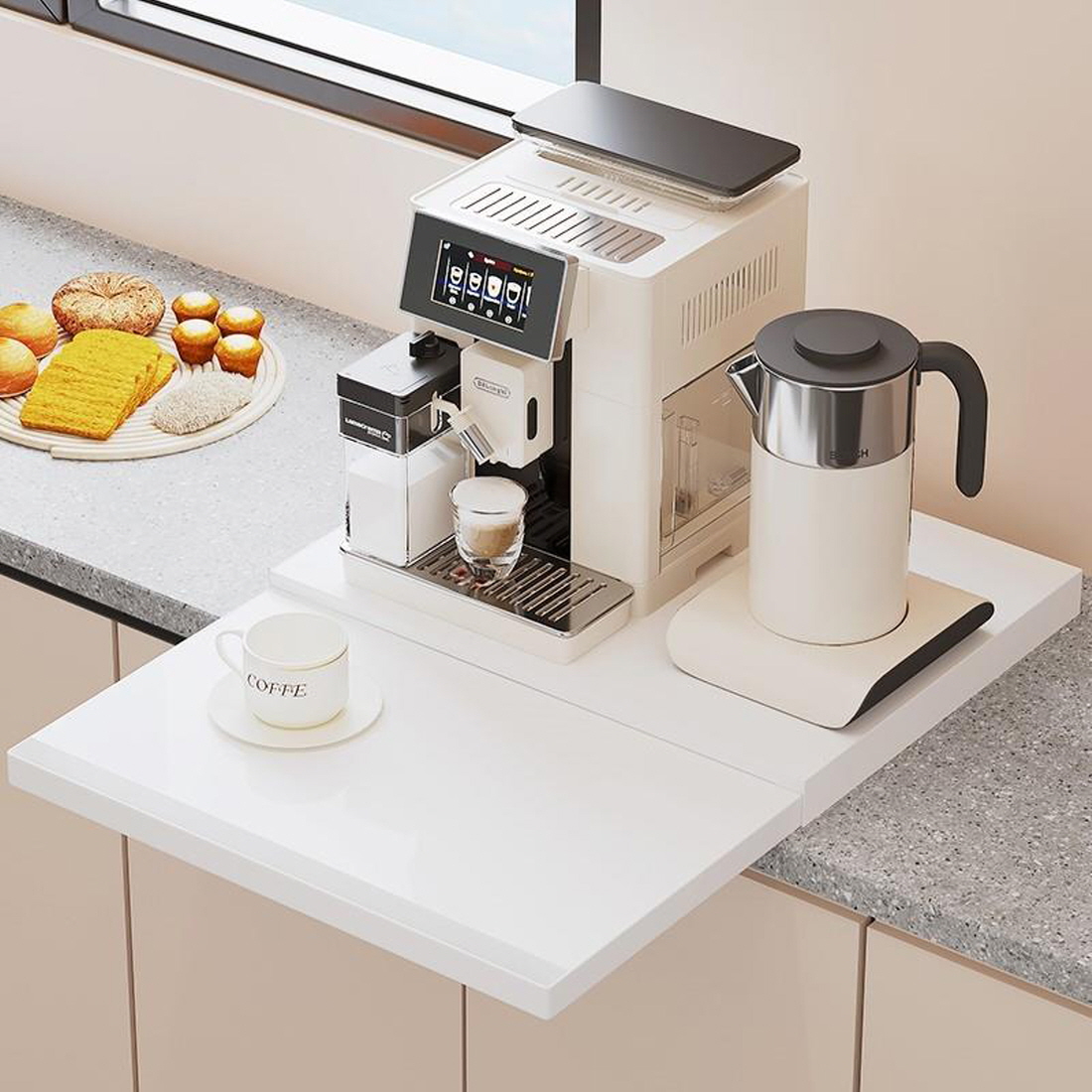 홈카페 꾸미기 슬라이딩 장 홈바장 커피머신 선반 정수기 받침대 다이 렌지대