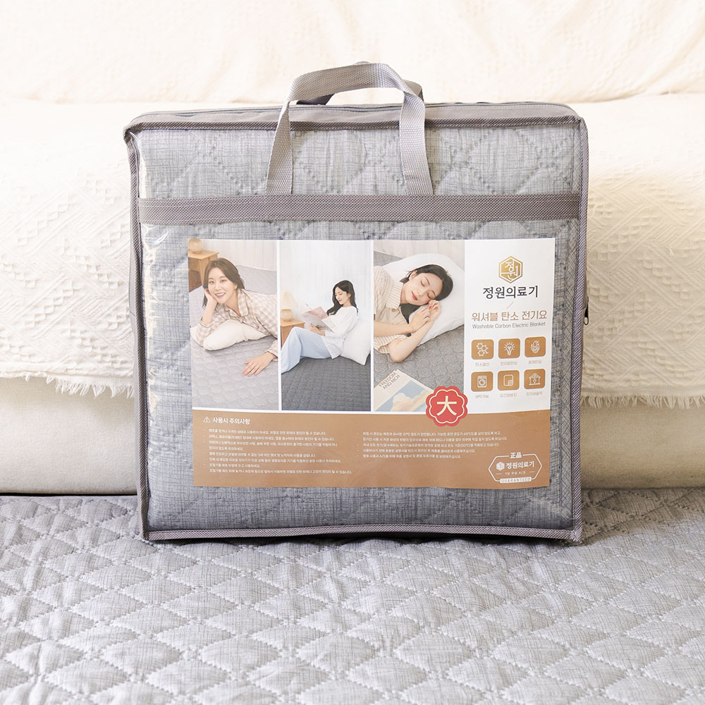 캠핑 전기매트 탄소매트 프리볼트 전기장판 110V 온열매트 1인용 미니싱글 라이트그레이