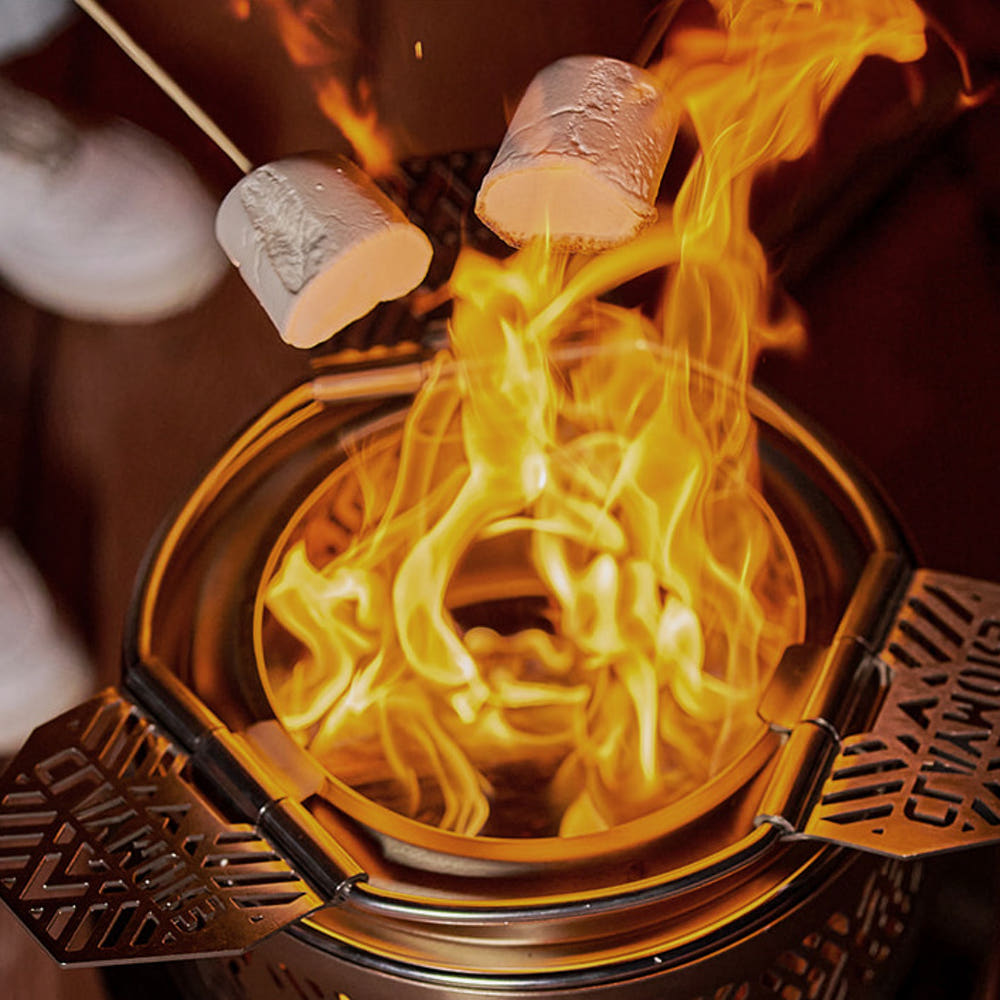 크레모아 아르더 33 캠핑 화로대 휴대용 바베큐 원형 그릴 스테인리스 접이식 불멍