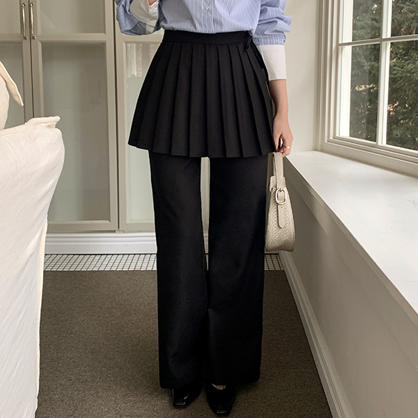 랩 플리츠 스커트 레이어드 팬츠 ps5061