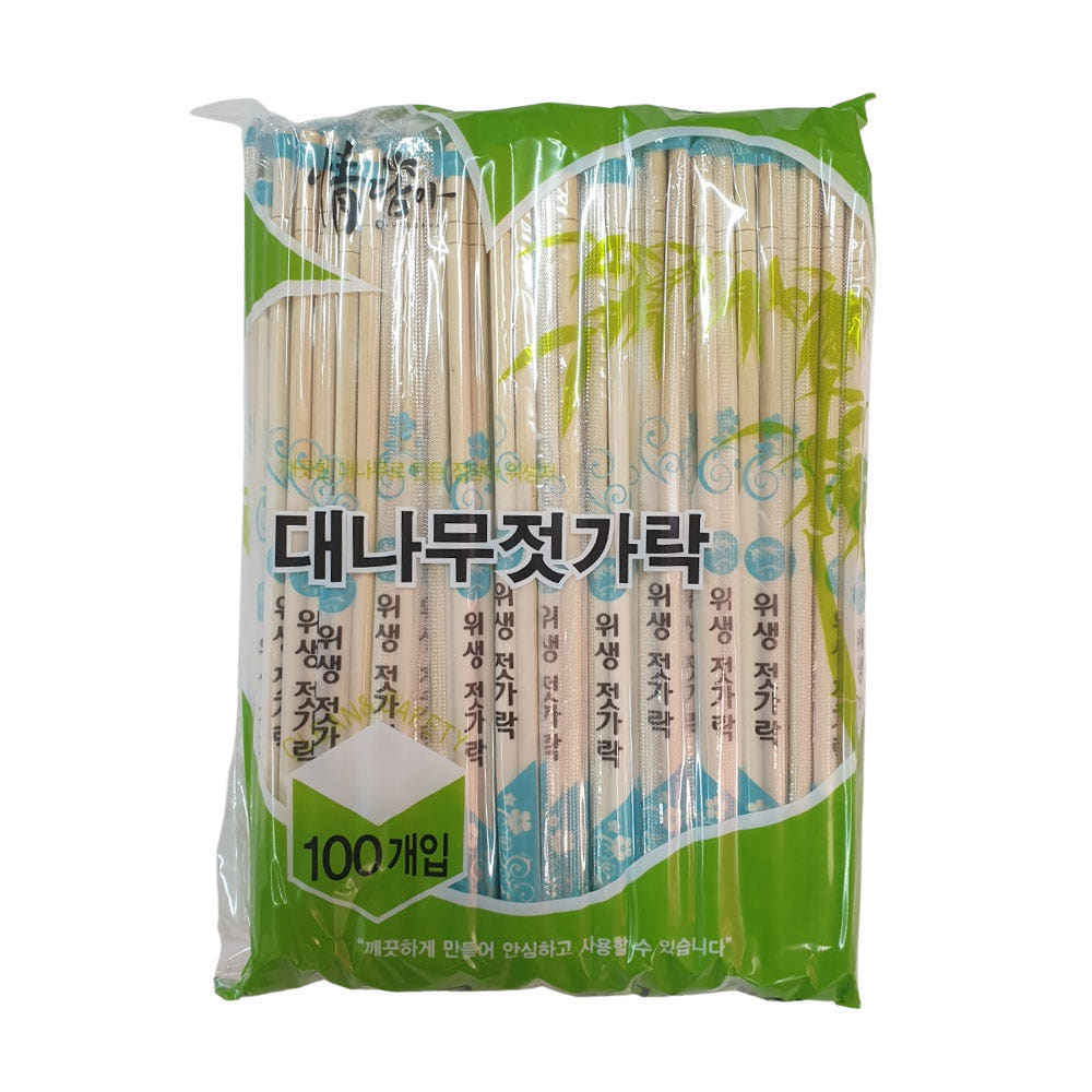 고급 일회용 대나무 젓가락 업소용 나무 젓가락 개별포장 20cm, 100개입, 1개 - 상세 이미지 2