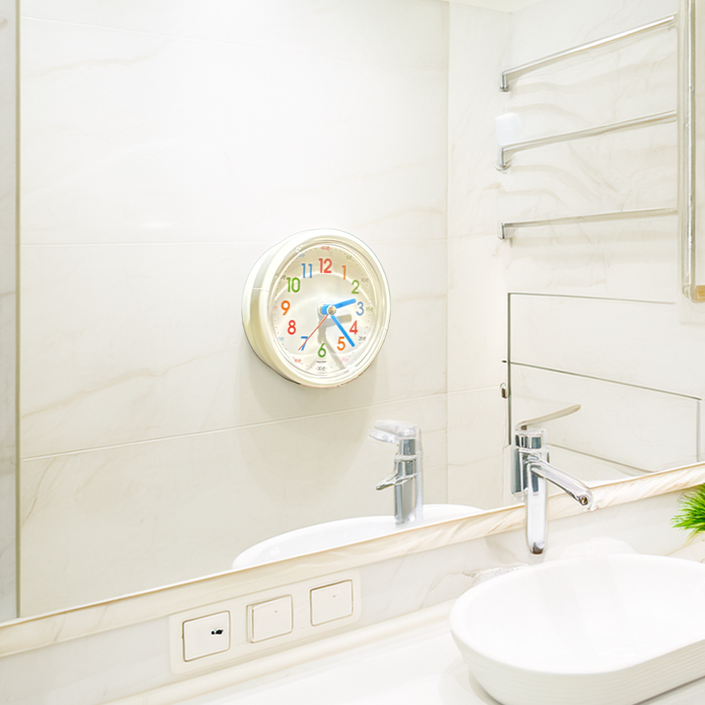 이지투씨 방수 화장실시계 교육용 욕실시계 흡착 주방 화장실