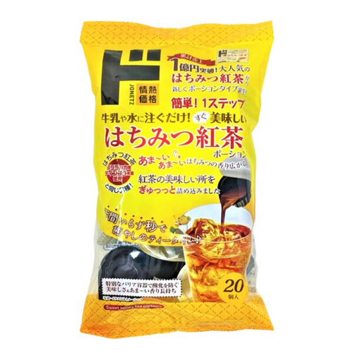 돈키호테 하치미츠 꿀 홍차 포션 20개입 / 일본 홍차 밀크티 - 메인 이미지