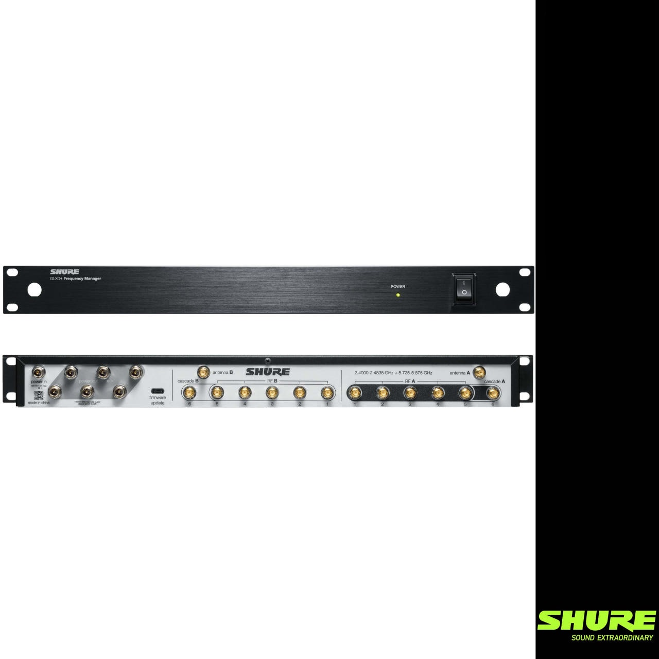 SHURE GLXD+FM 슈어 듀얼 밴드 주파수 매니저 GLXD+FMZ3/LC