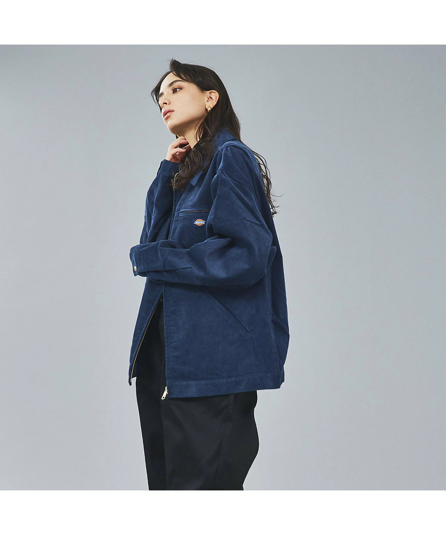 디키즈 재팬 Dickies 페인터 재킷 11웨일 코듀로이 네이비 브라운 그린 3컬러 - 상세 이미지 4