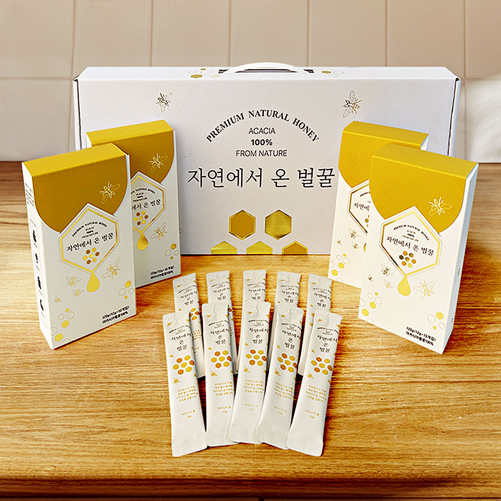 자연에서 온 벌꿀 100% 아카시아꿀 꿀스틱 답례품 선물세트 베트남 추석선물세트
