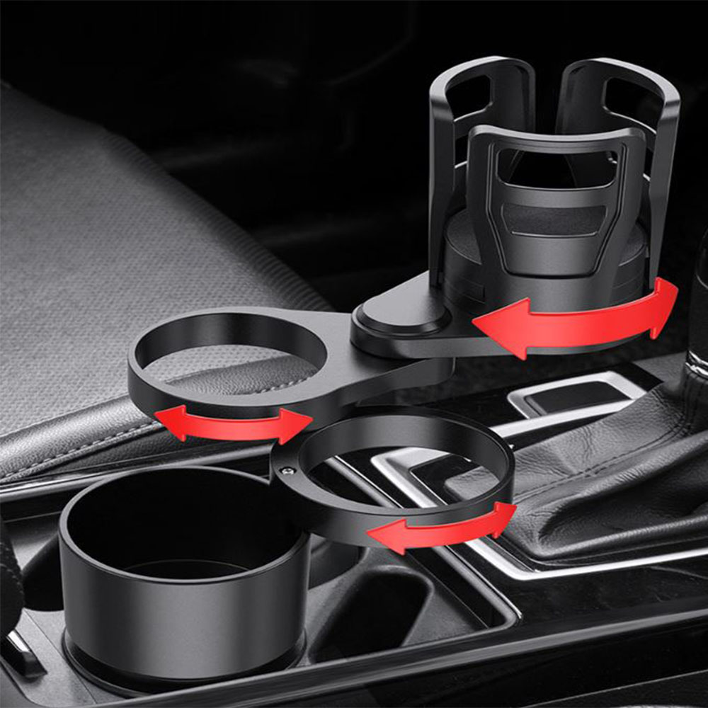와이드 4단 컵홀더 차량용 실내 공간활용 각도조절 자동차 거치대