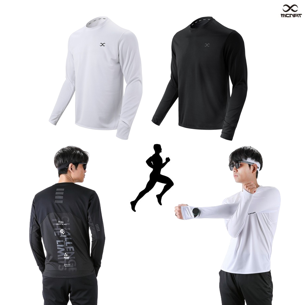 MCN 러닝 긴팔 티 리플렉터 마라톤 등산 달리기 기능성 - 메인 이미지