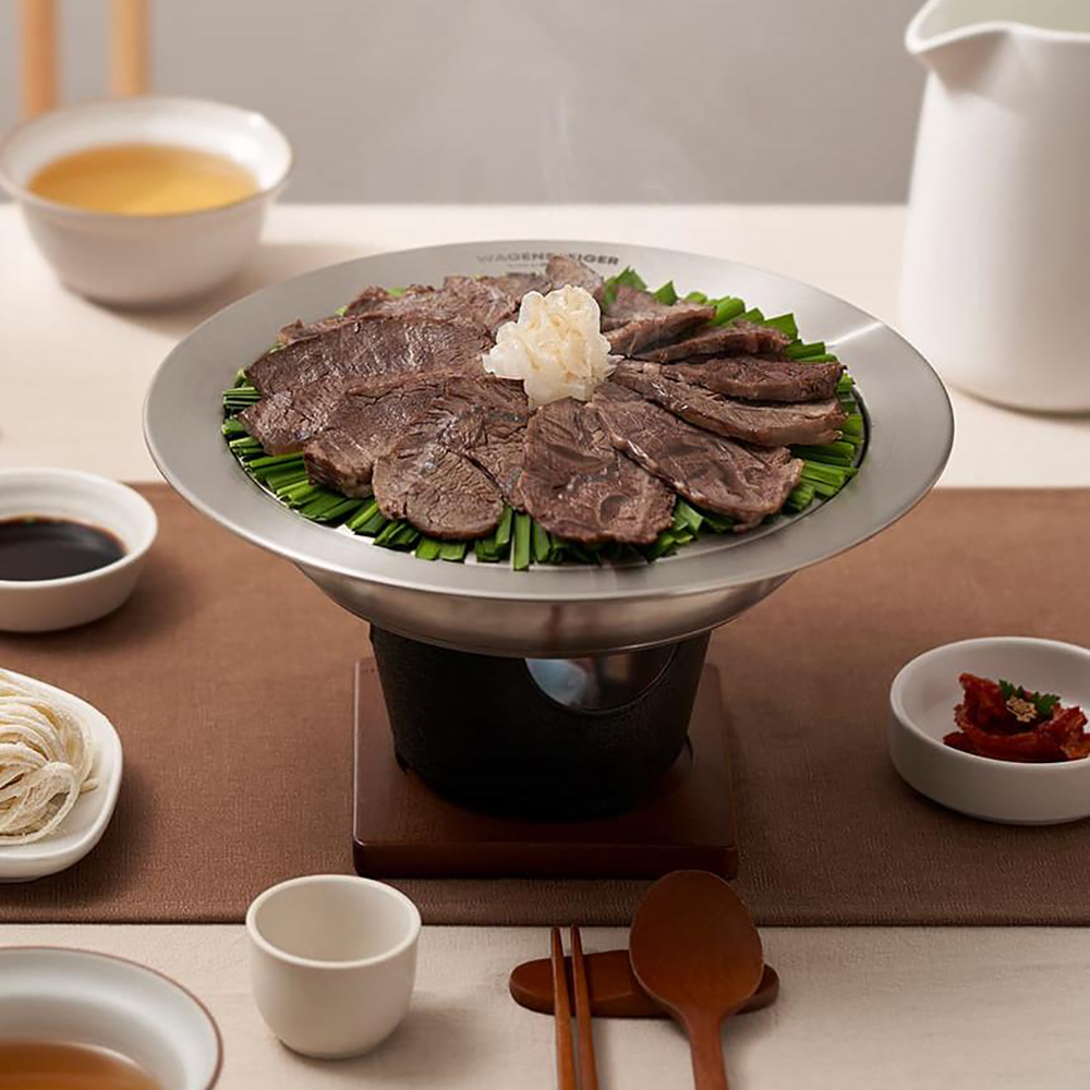 올스텐 수육 보쌈 족발 접시 보온 그릇 워머 플레이트 1개, 중형 - 메인 이미지