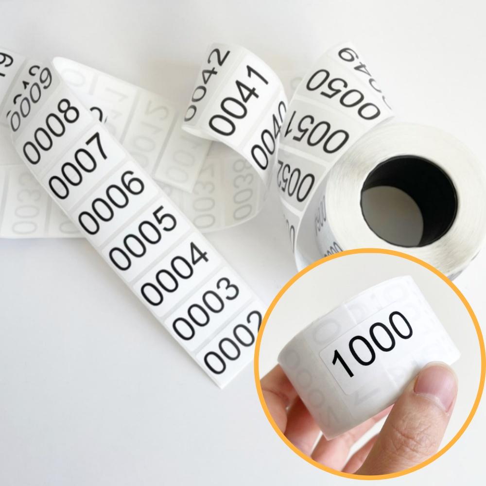 1 to 1000 숫자스티커 롤스티커 번호스티커 넘버 - 상품 이미지