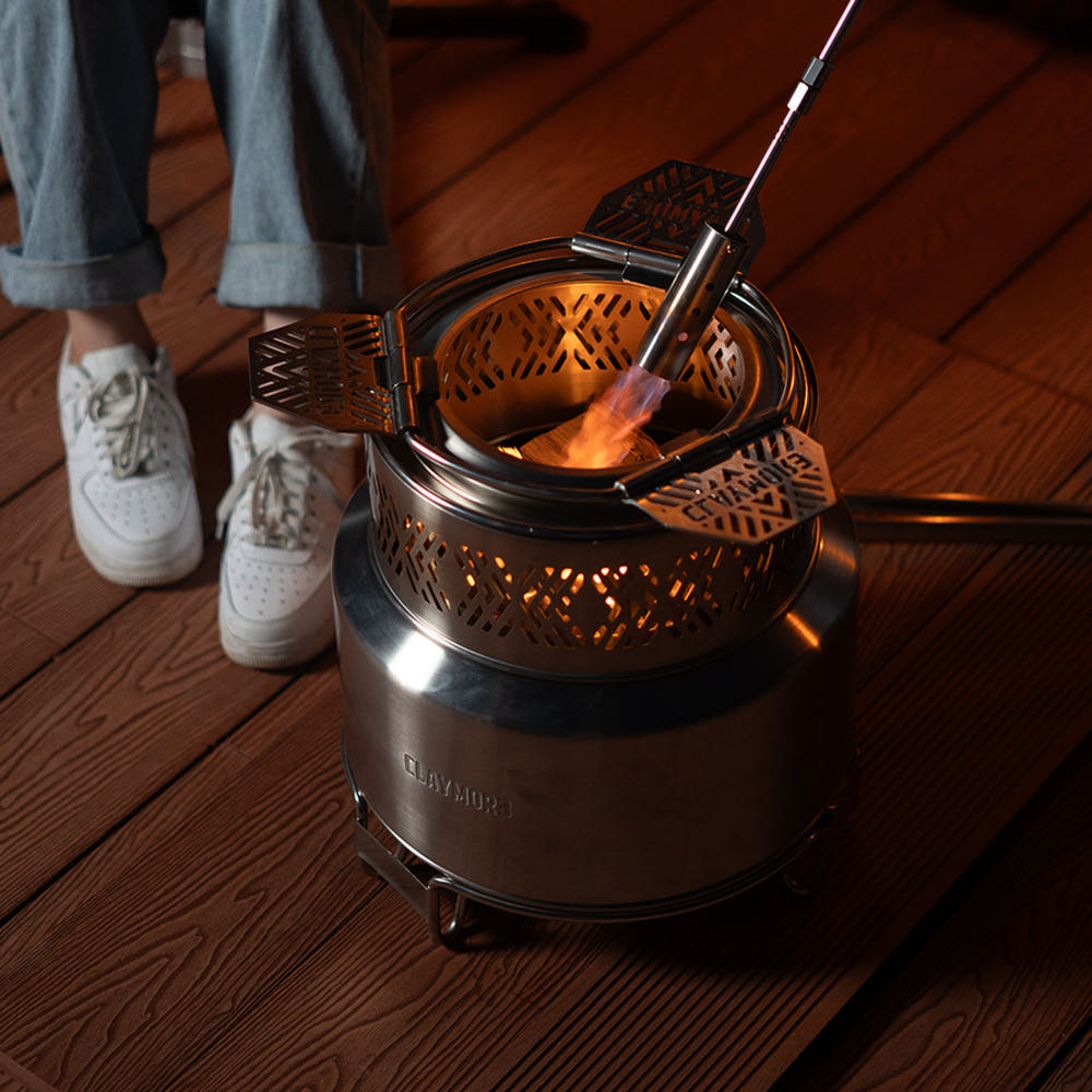 크레모아 아르더 33 캠핑 화로대 휴대용 바베큐 원형 그릴 스테인리스 접이식 불멍