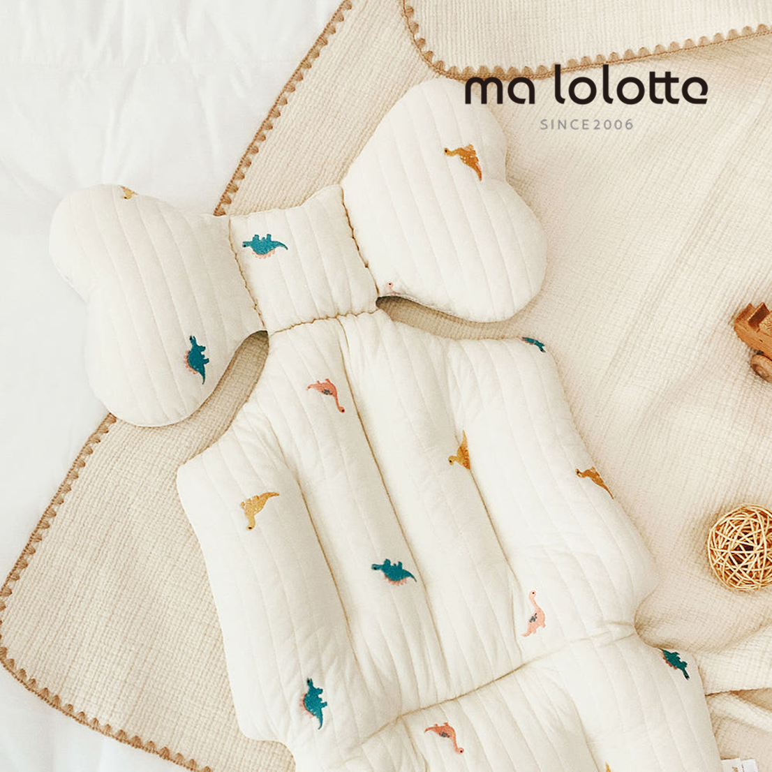 마롤로뜨 100수 누빔 자수 유모차 라이너 시트 신생아