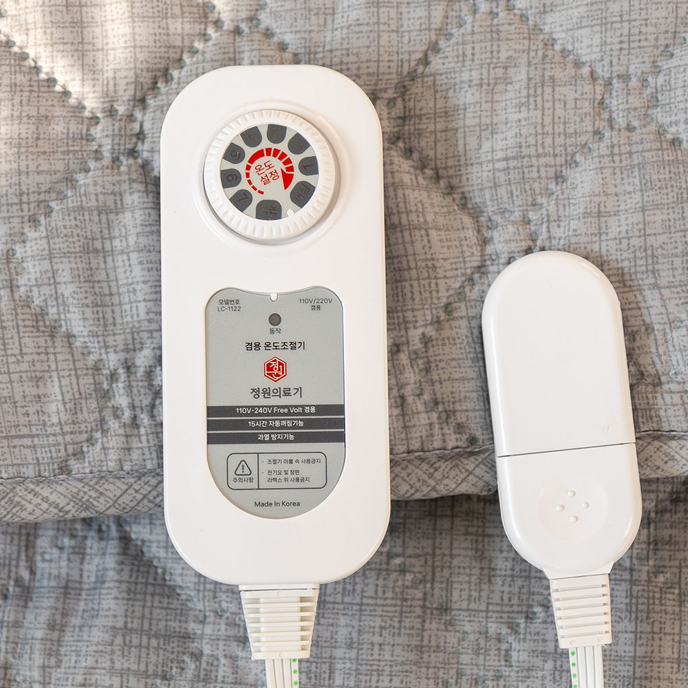 캠핑 전기매트 탄소매트 프리볼트 전기장판 110V 온열매트 1인용 미니싱글 라이트그레이