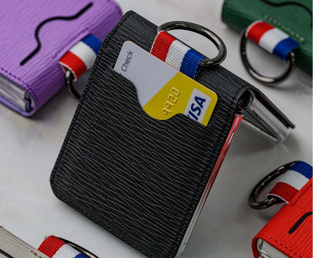 카드 수납 힌지보호 링 풀커버 케이스 레드, 갤럭시Z 플립1 - 상세 이미지 2