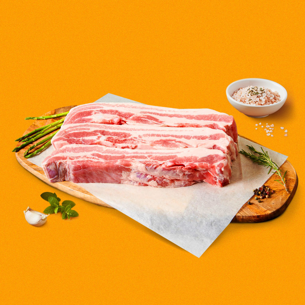 설렘한입 녹차먹인 한돈 삼겹살 1kg 오겹살 목살 캠핑 갈비 항정 가브리살 수육용 통삼겹