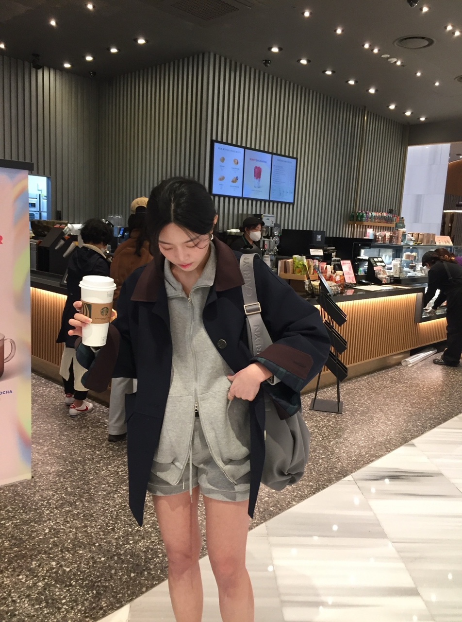 워크 배색 하프 트렌치 코트 상세 이미지 39