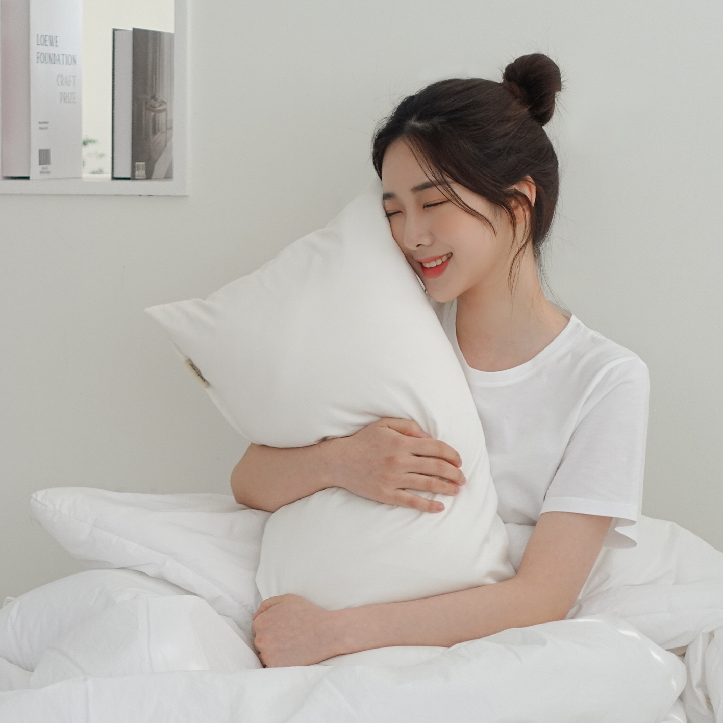 플러스 경추베개  경추 목베개 목디스크 일자목 거북목베개 백토 크림베이지