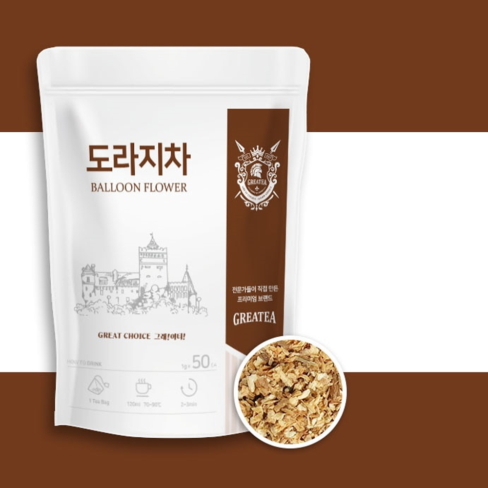 국내산 도라지차 티 50티백 환절기 아이 초등학생 티백 식수대용 - 상품 이미지