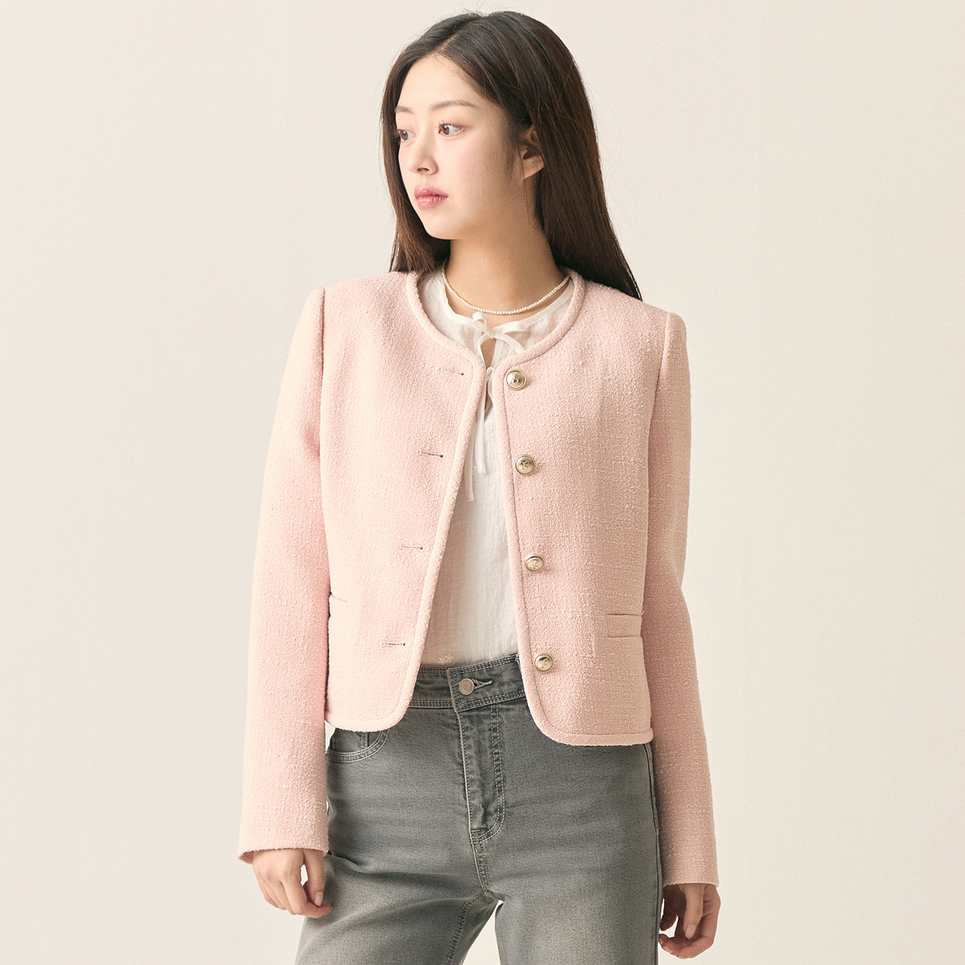 로엠 조직감 자켓 RMJKF23R13 - 상세 이미지 2