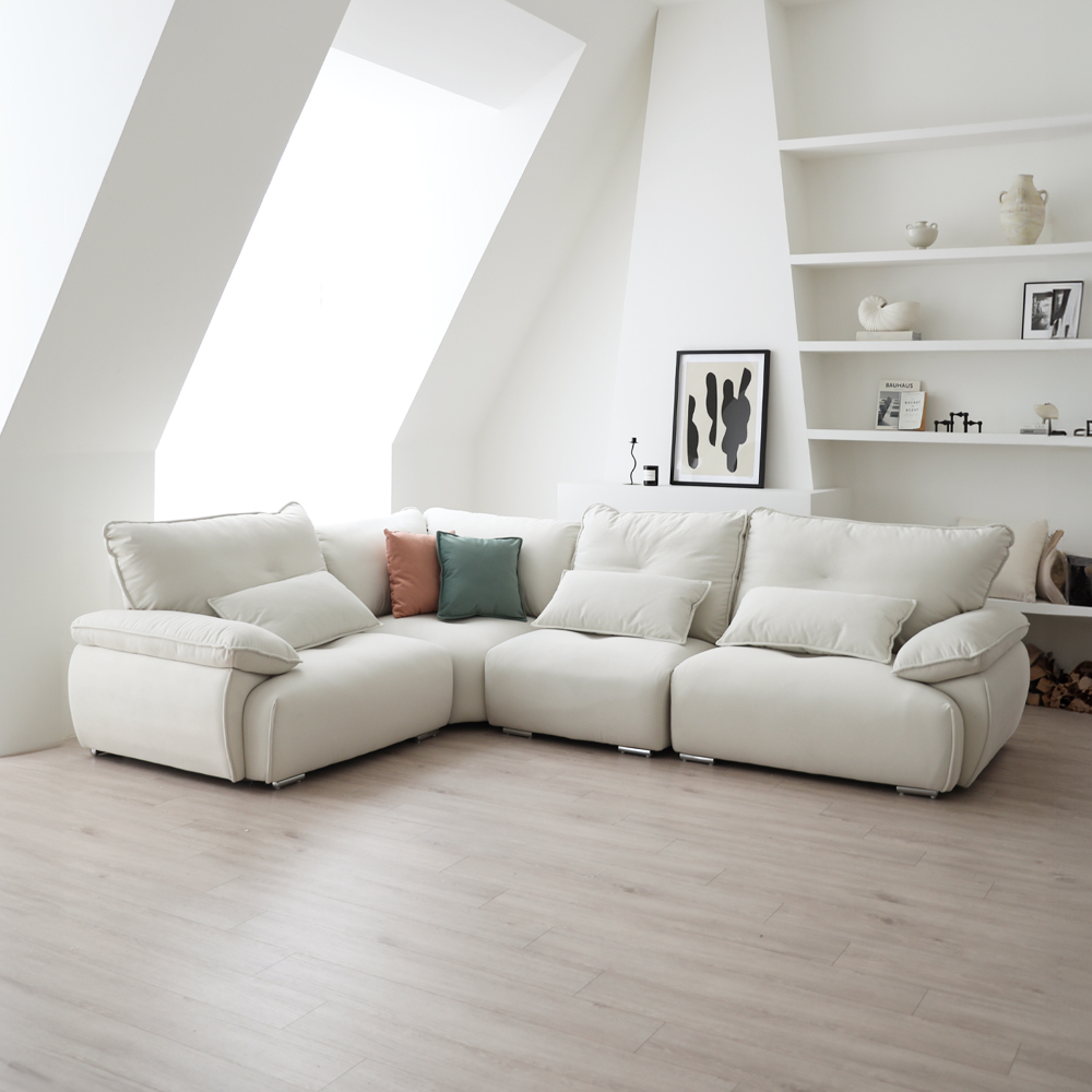 비알프렌드 포구미 신소재 생활방수 린코튼 풀커버 패브릭 소파 (3인/4인) 가로형/코너형