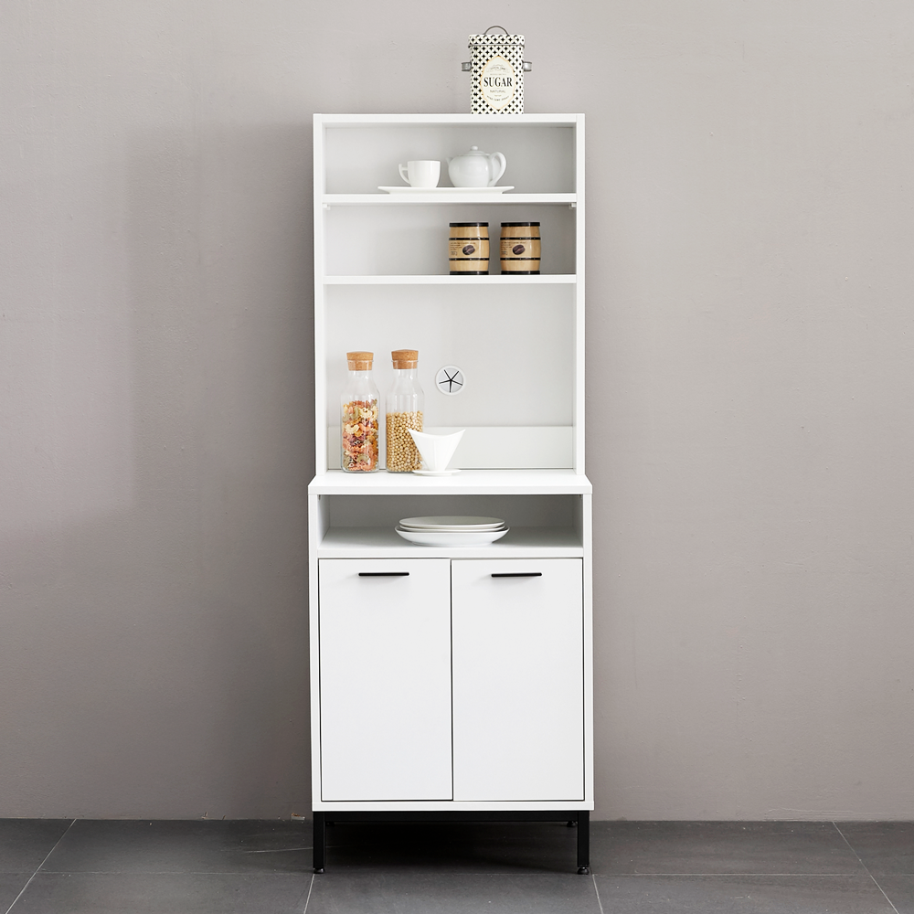 몬드 홈카페장 냉장고옆 식탁장 그릇장식장 커피머신선반 탕비실 600x550x1635mm, 6단, 화이트