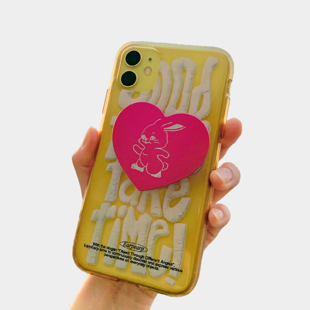 위씨 We.C 커스텀 메탈 하트 스마트 톡 맥세이프 핑거 링 아이폰 로고 그림