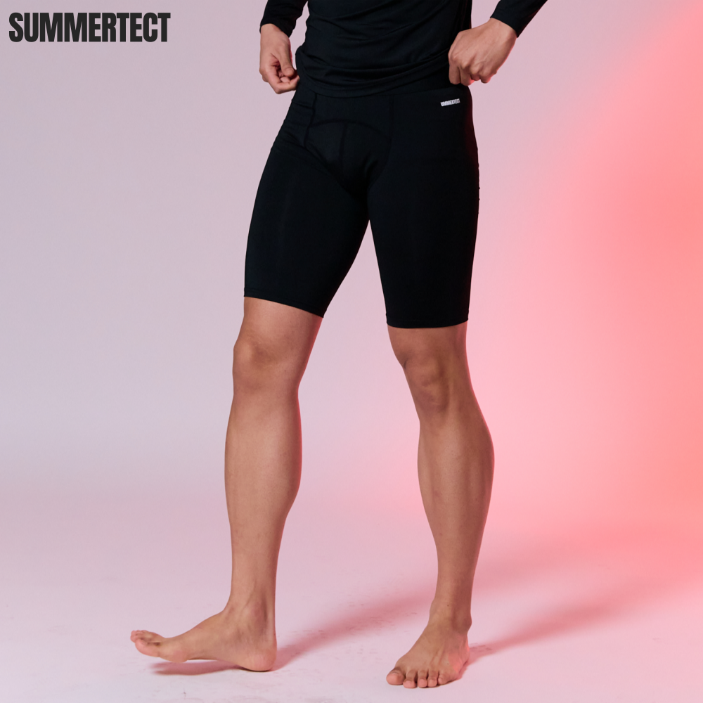 써머텍트 에어러쉬 5부 남자 레깅스 메쉬 타이즈 러닝복