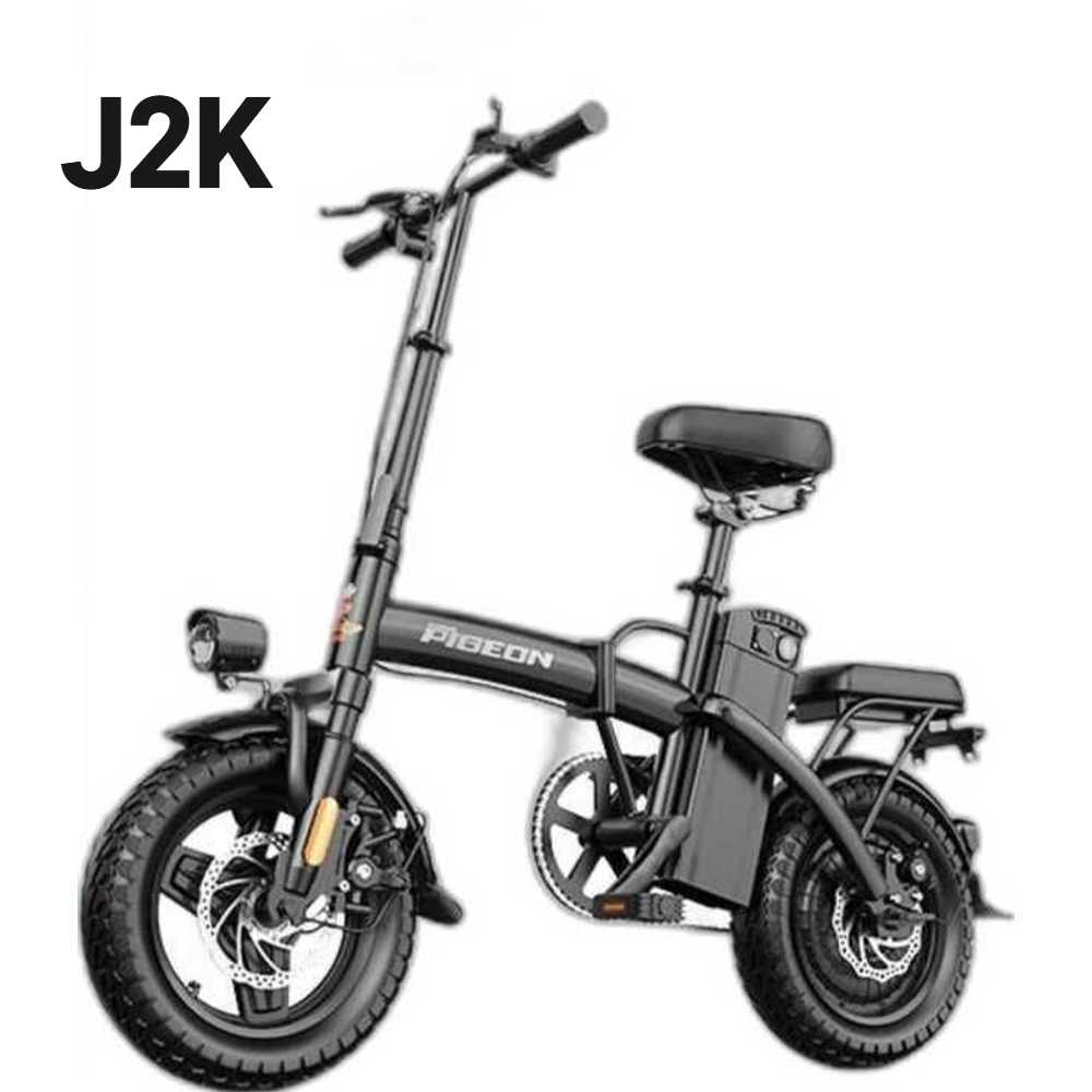 J2K 전기 접이식 자전거 바이크 초경량 휴대용 전기자전거 48V 6A(20km)