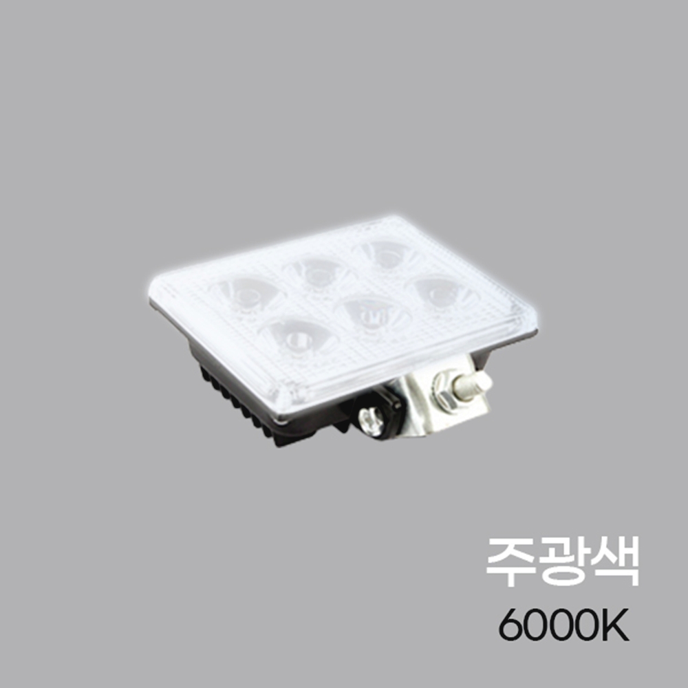 18W LED 써치라이트 선박용 차량용 서치라이트 사각 DC 12V 24V - 상세 이미지 3