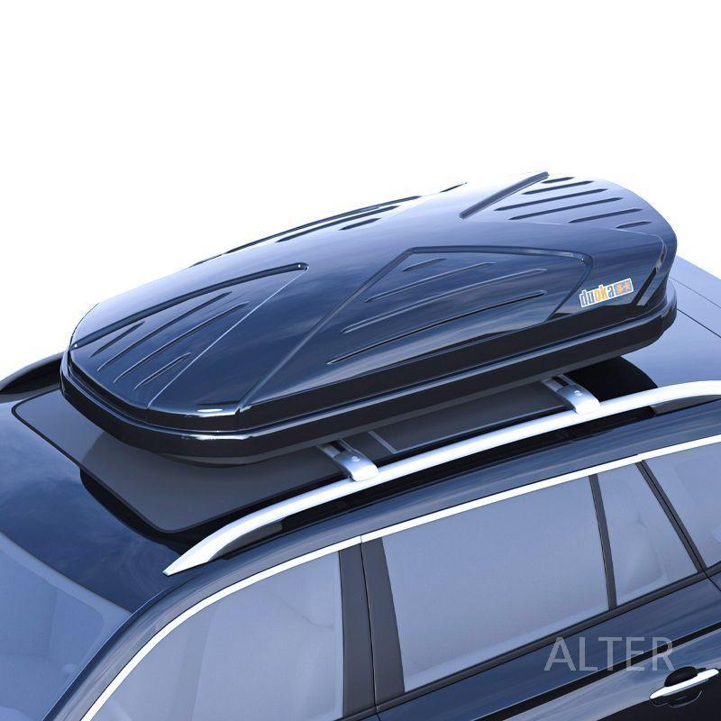 루프박스 차량용 루프백 대용량 캐리어 자동차 SUV 600L 블랙+크로스바 - 상품 이미지