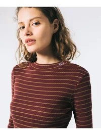 라코스테 LACOSTE 여성 반목 목폴라 티셔츠 4컬러 이미지 6