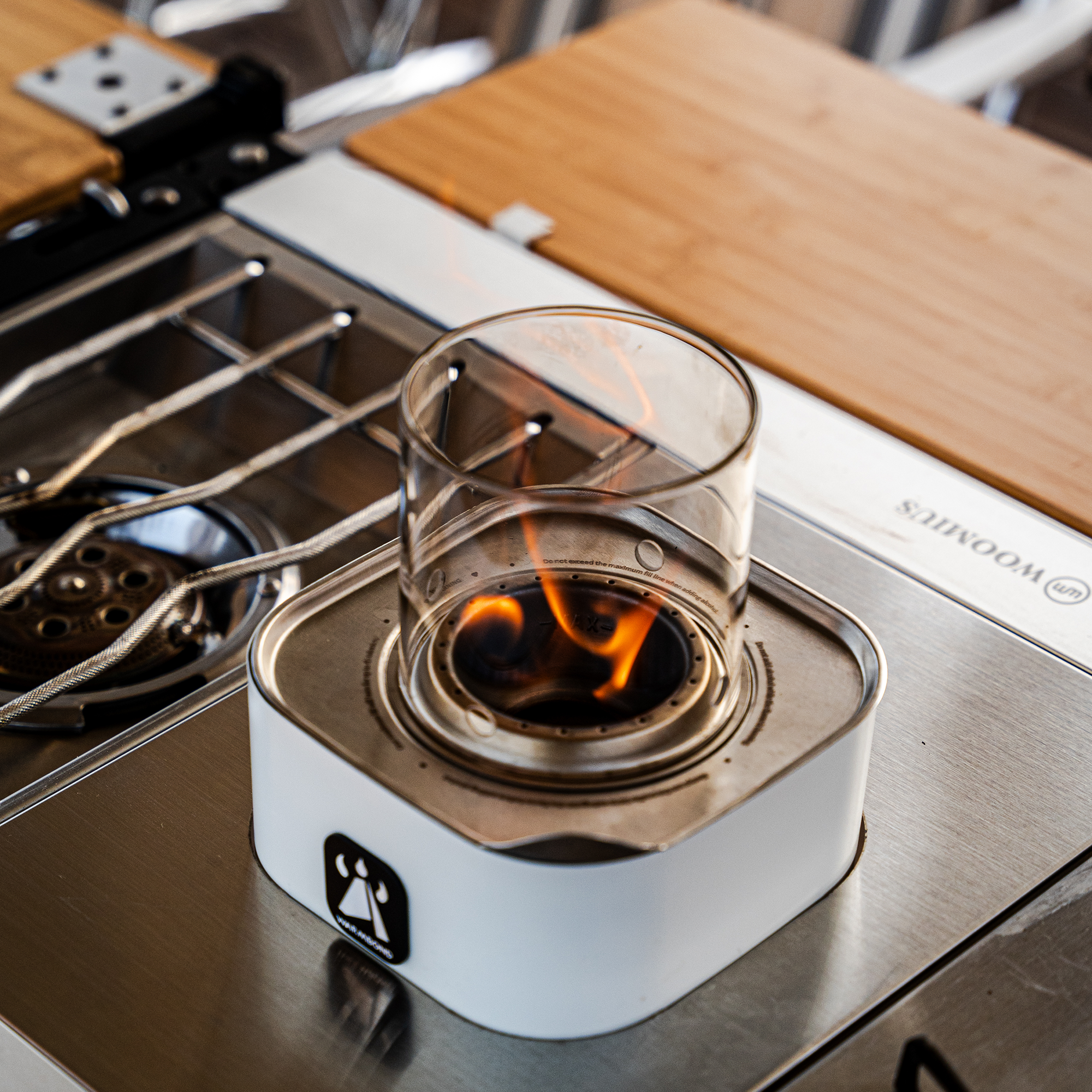 본드스토브 미니 파이어글라스 L 캠핑 불멍 난방 알콜 스토브